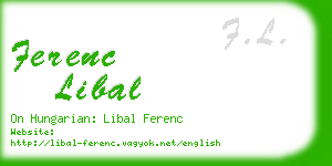 ferenc libal business card